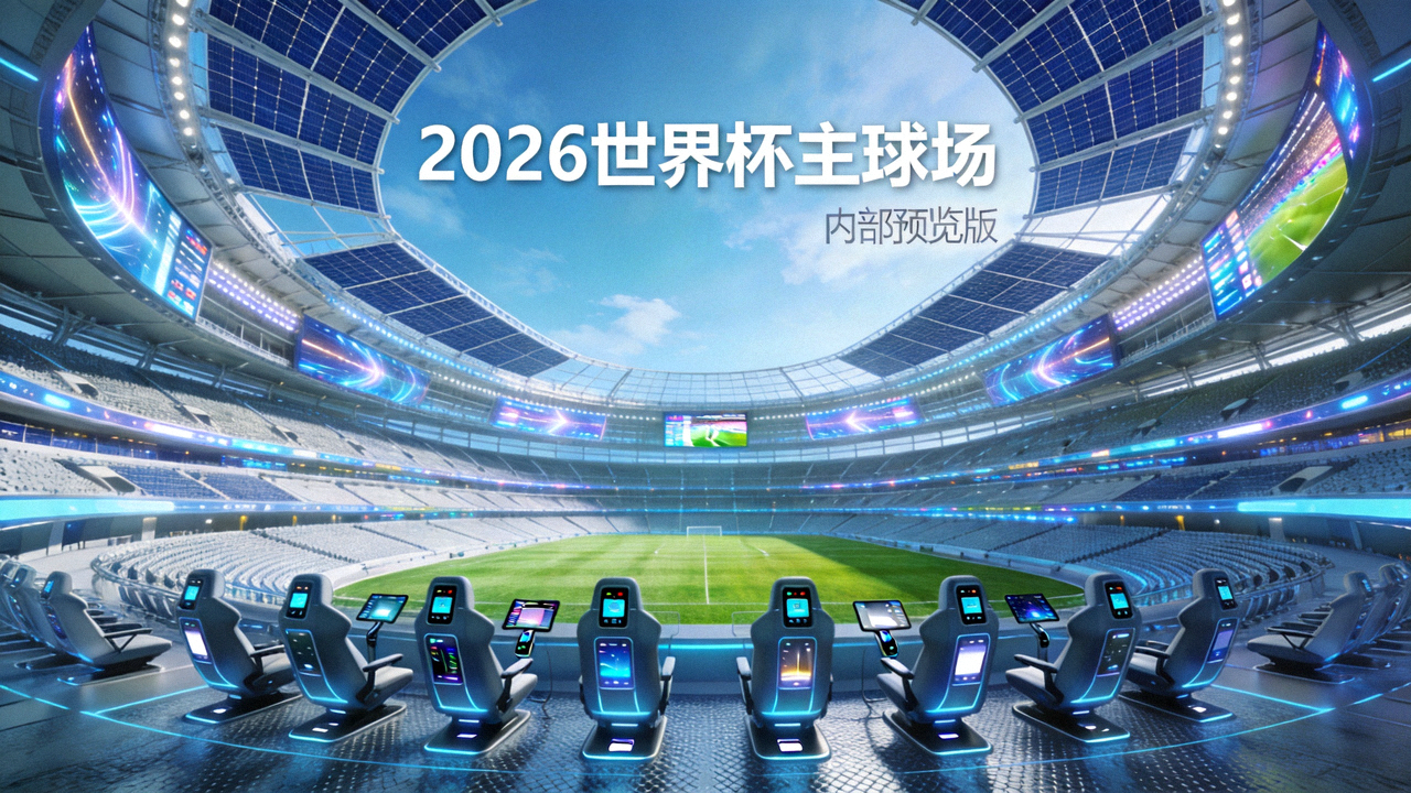 2026年世界杯新建球场内部预览 - 现代科技感十足
